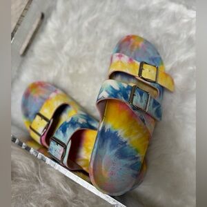 Colorful Tie-Dye Sandals